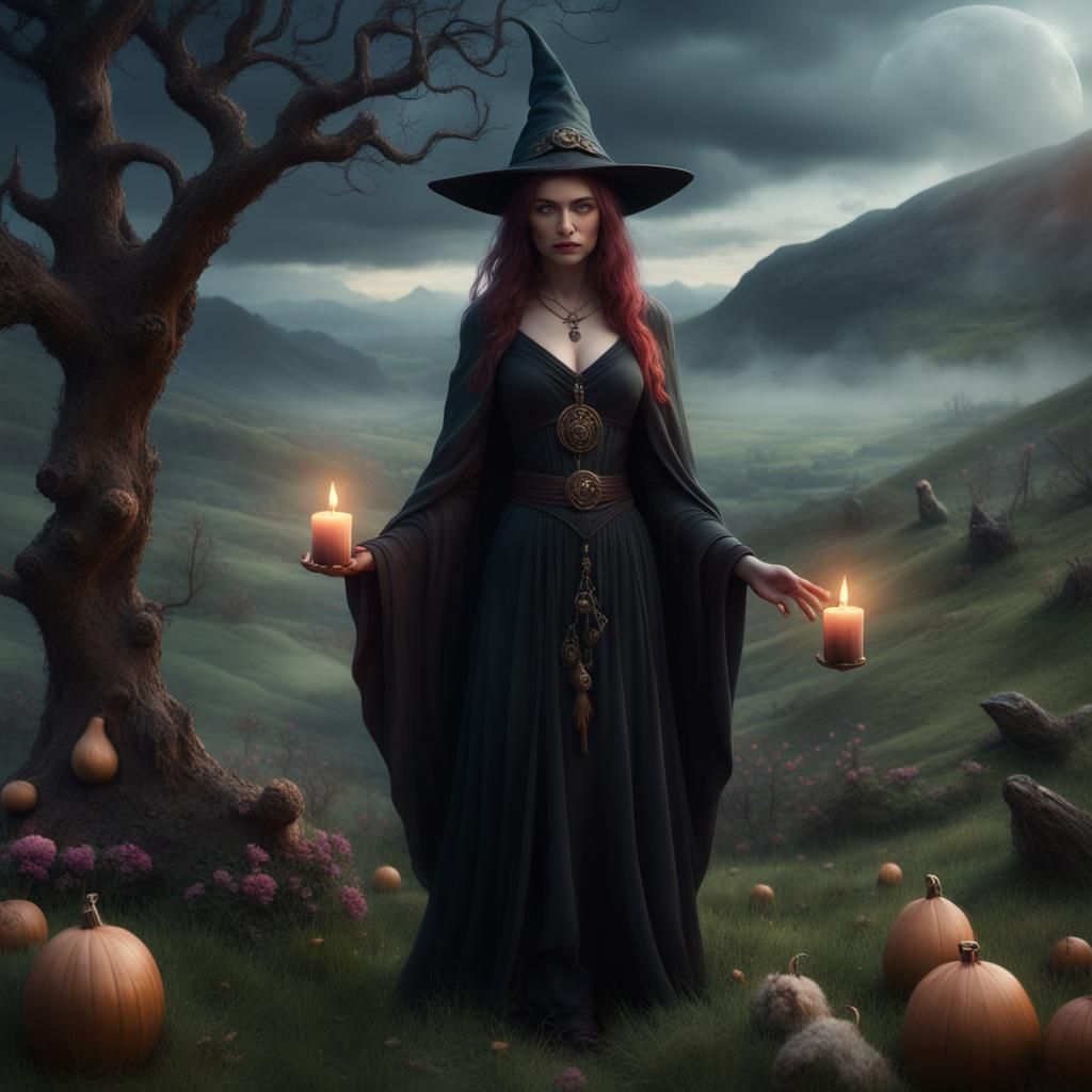 Ostara Witch: A Digital Matte Painting