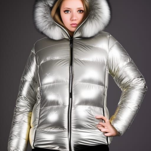 Portrait of Woman in Puffer Jacket