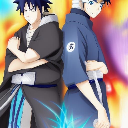 Naruto and Sasuke: Dynamic Anime Art