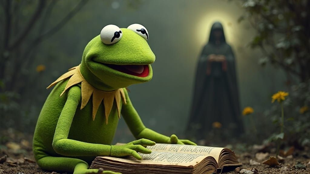 Cthulhu Frog Reigns Over Desolate Landscape