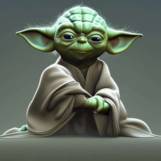 Yoda as Pixar Character in 3D Digital Art