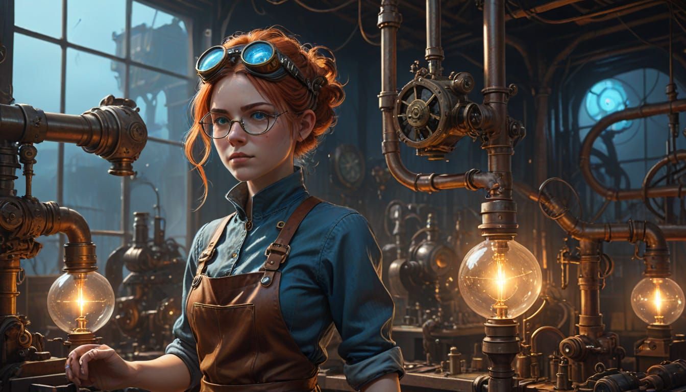 Steampunk Inventor Unleashes Time-Bending Machine in Atmosph...