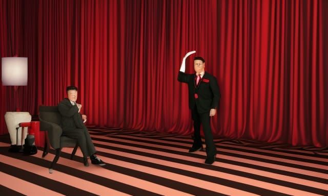 Twin Peaks Black Lodge: Oil Painting by David Lynch
