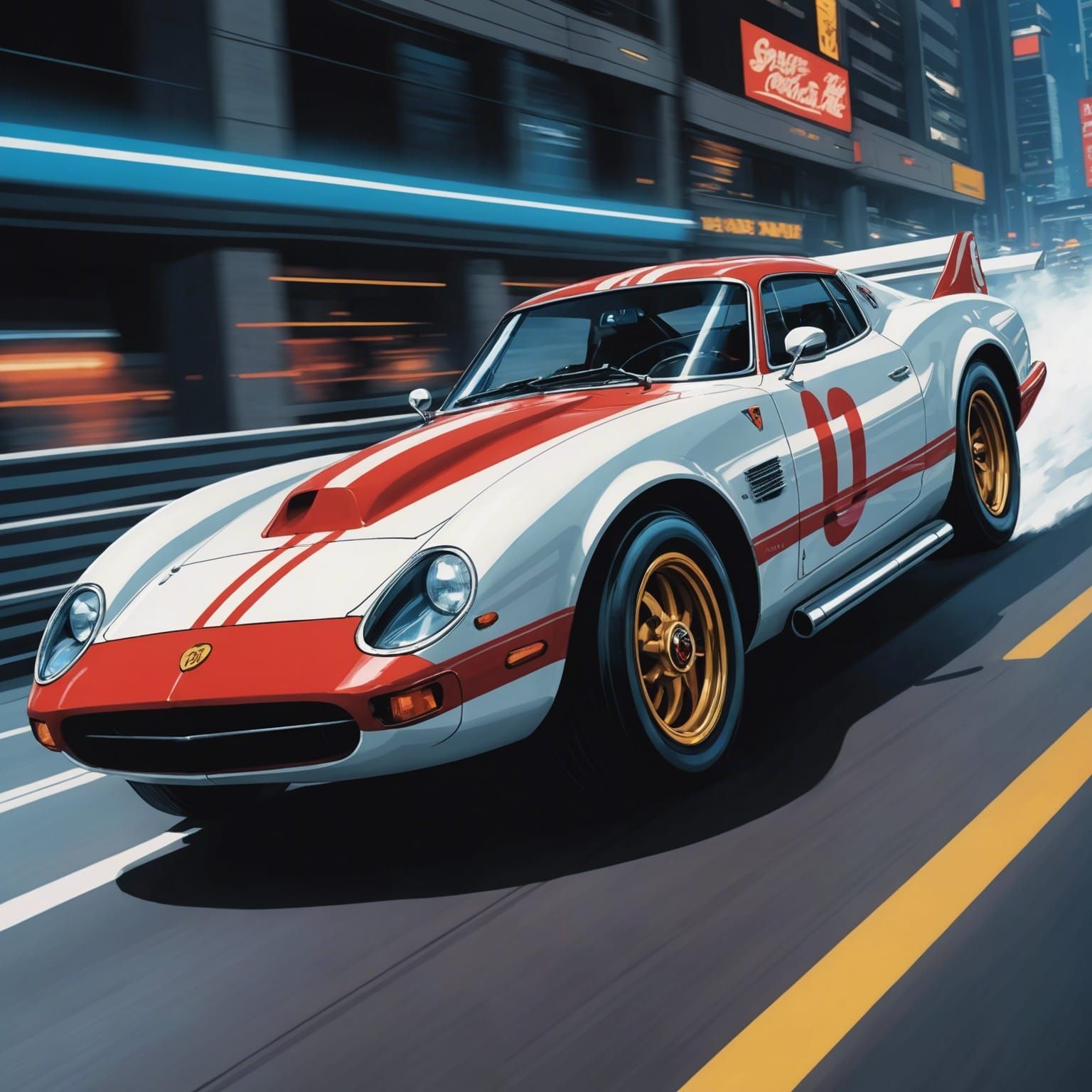 Speed Racer Anime Art: Cel-Shaded, Studio Trigger Style