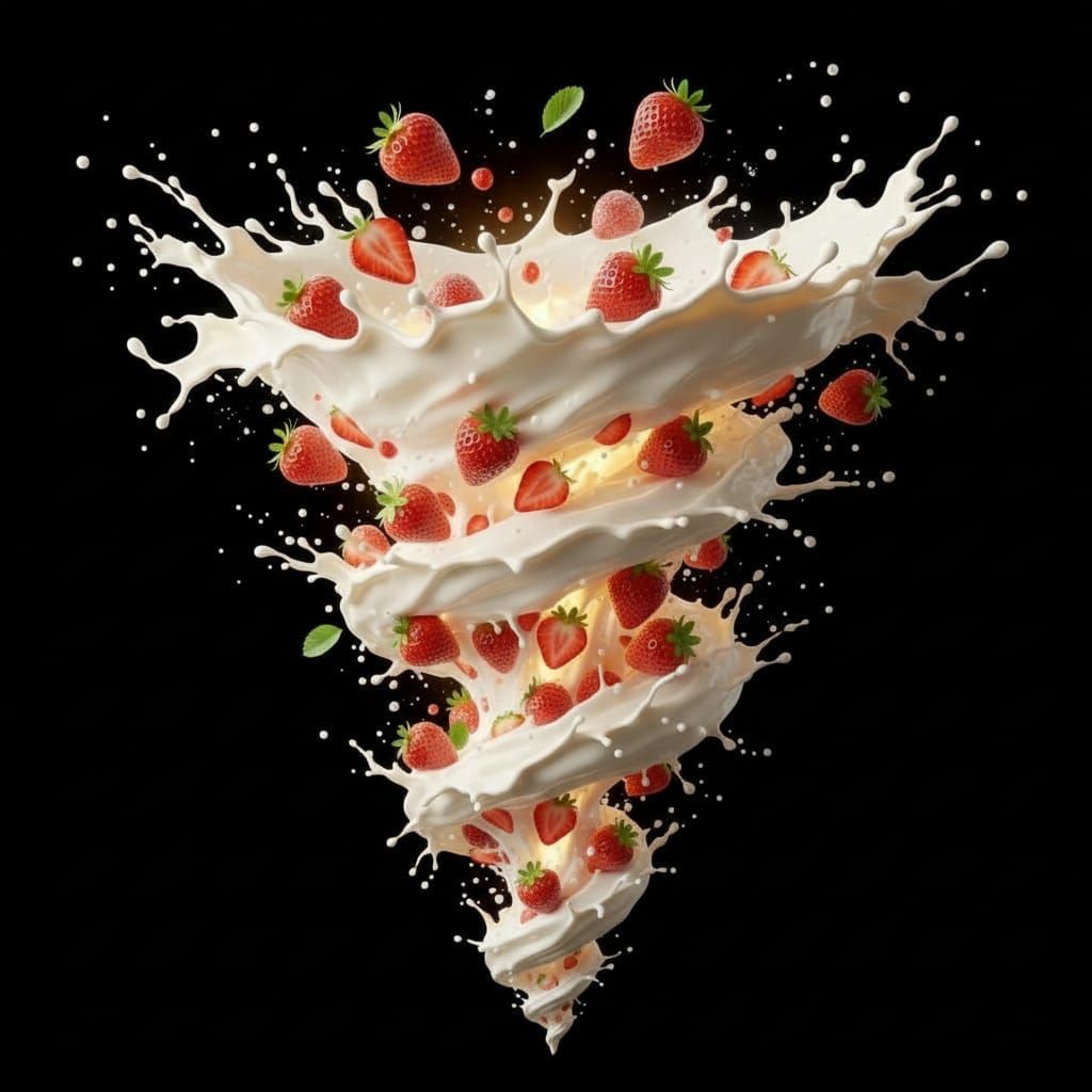 Strawberry and Cream Hurricane Splash