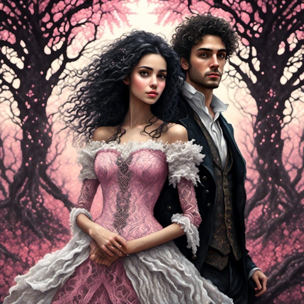 Enchanted Forest Girl in Lace Dress