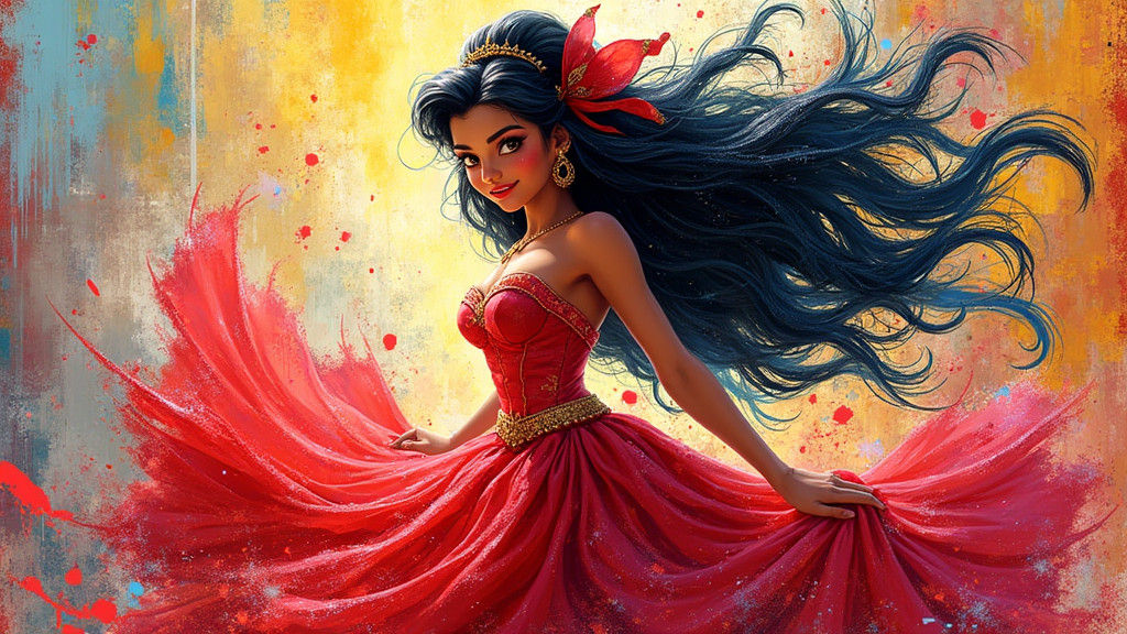 Princess Elena of Avalor in Urban Street Art Style