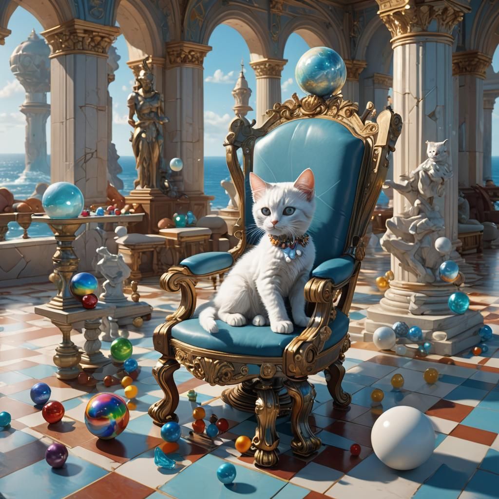 Alien Woman and Chessboard World Concept Art