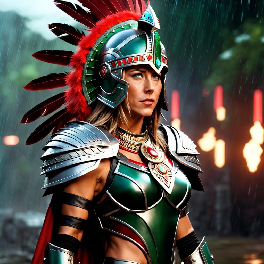 Goddess of War in Cyberpunk Power Armor