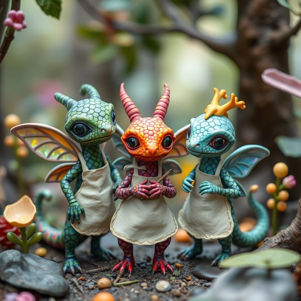 Imagine fantasy creatures using soft clay or playdough.