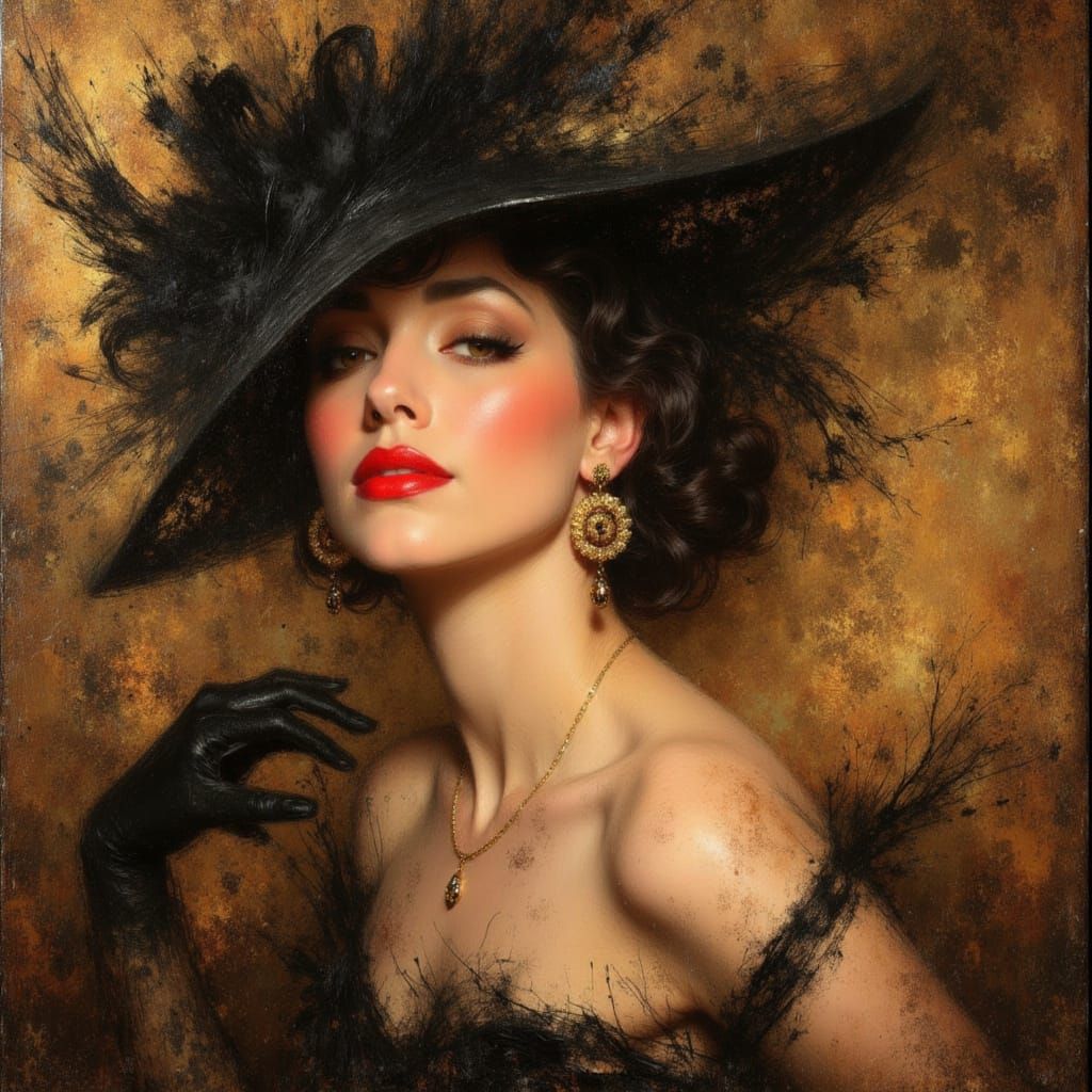 1920s Flapper Portrait in Art Deco Parlour