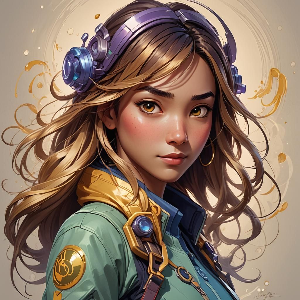 Honeylemon Portrait in Comic Book Art Style