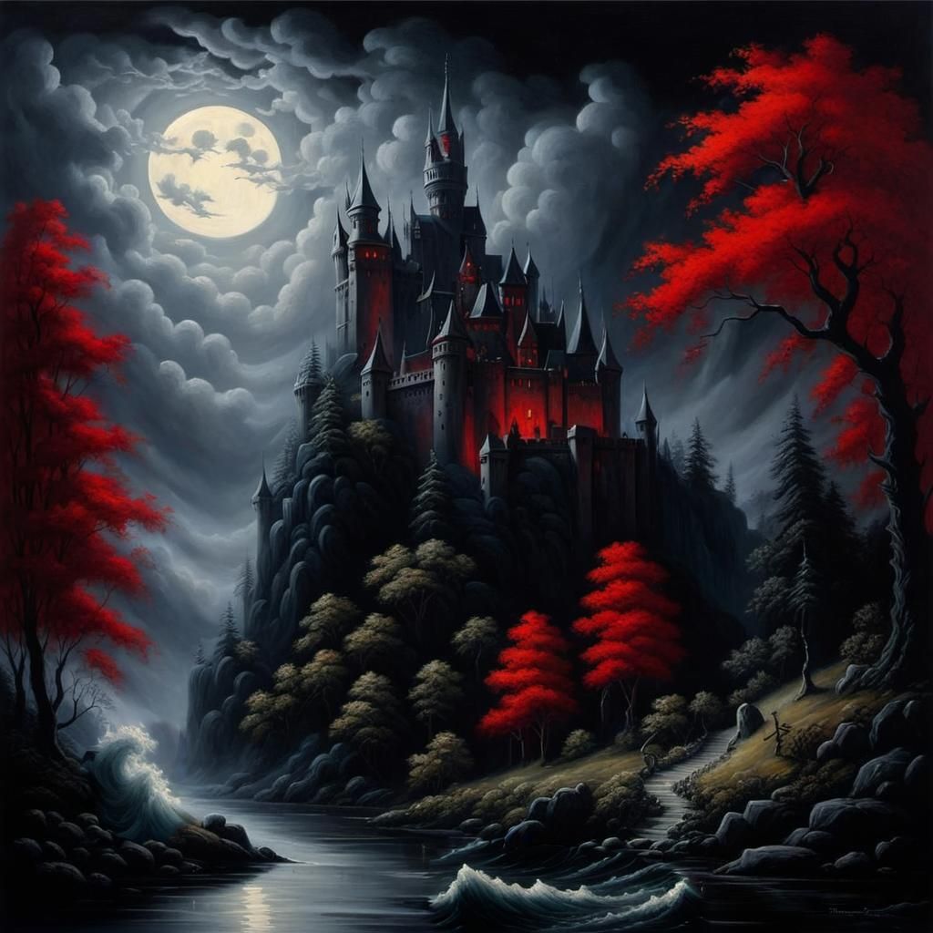 Demeter Schooner in Tumultuous Storm, Oil Painting