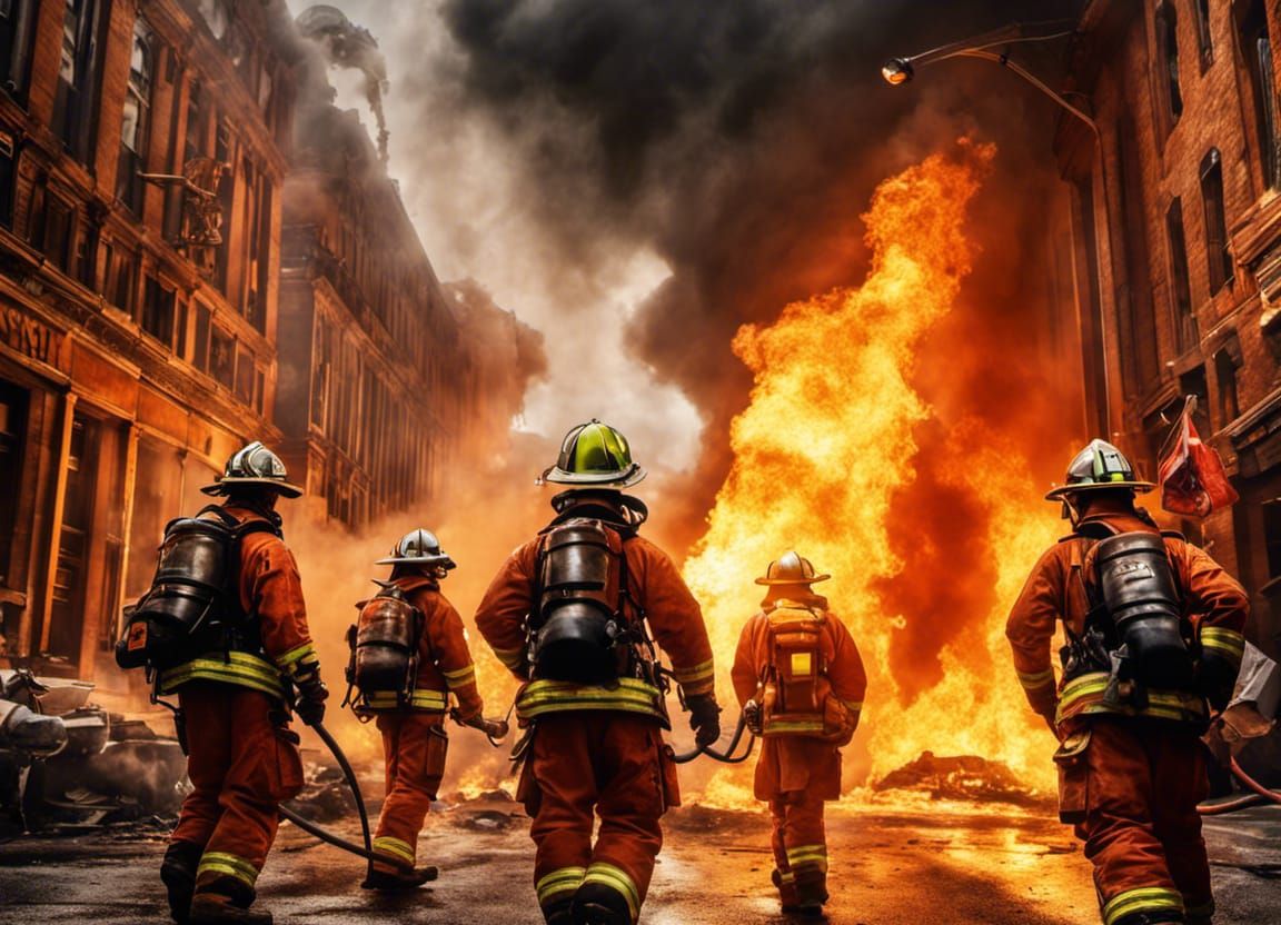 Epic Firefighters Save Burning City