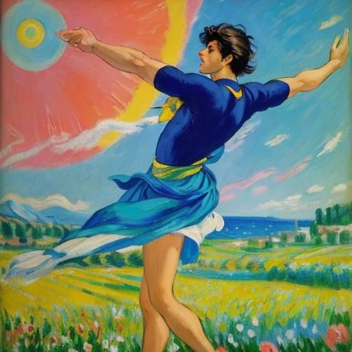 Swallows Dance in Spring Morning Light: Impressionistic Oil ...