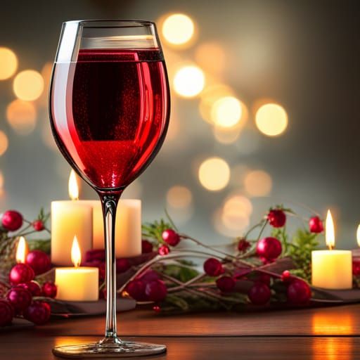 Rose Wine Still Life in Luminist Style