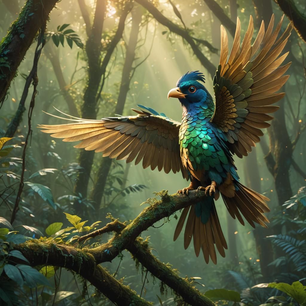 Philippine Healing Bird: Pixar-Inspired 3D Digital Art