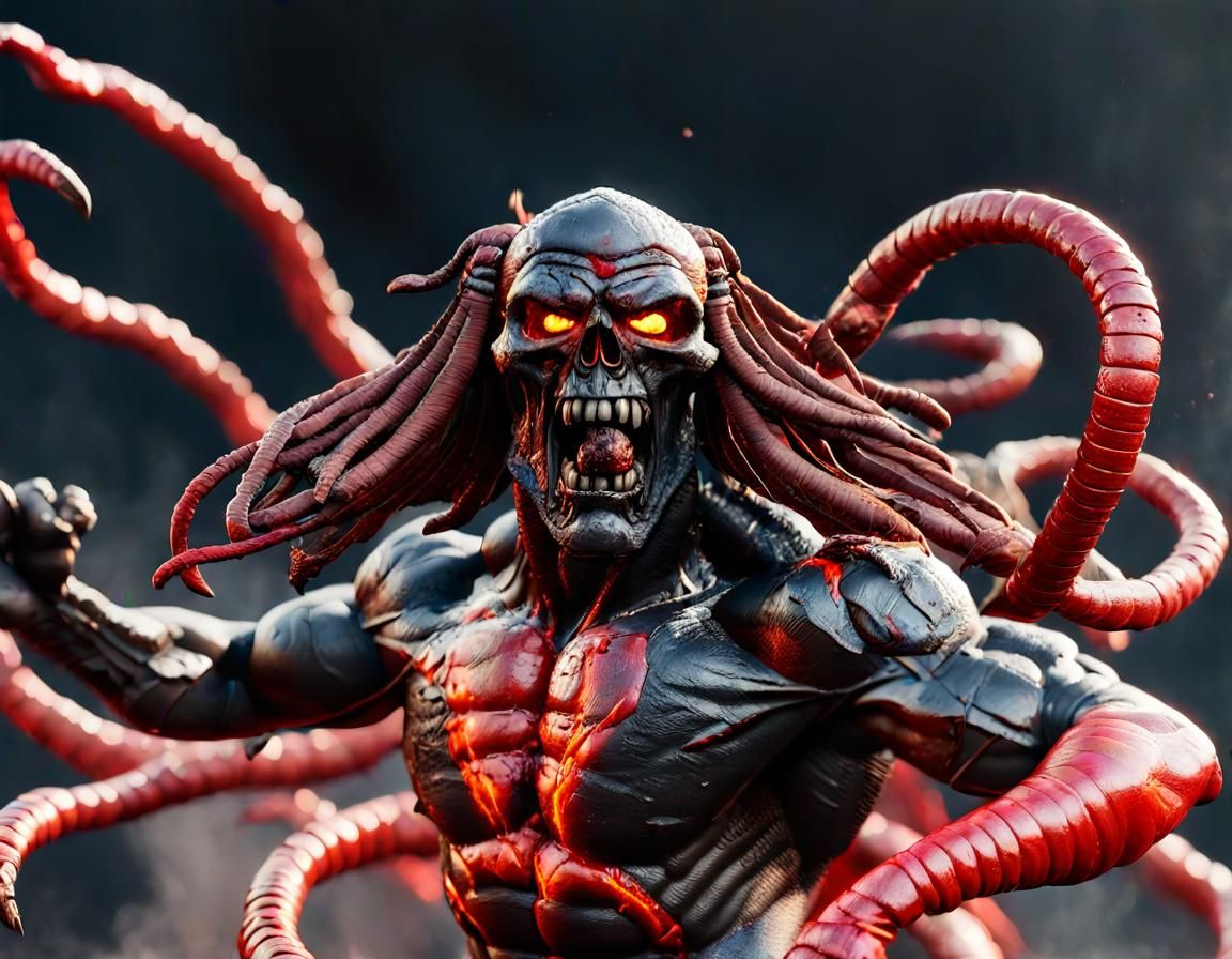 Magic Goddess in Ominous Moonscape, Splash Art