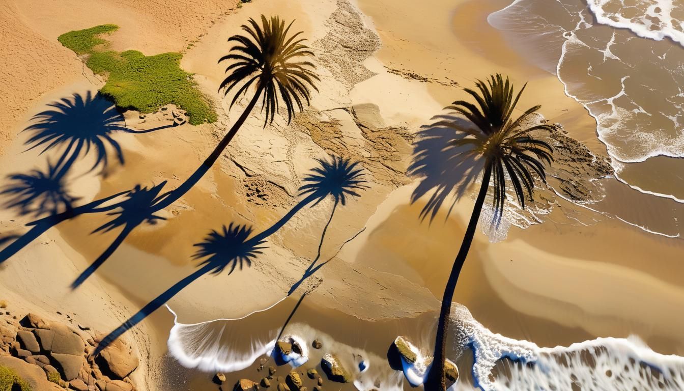 California Shore Dreamscape in Hyperrealistic Style