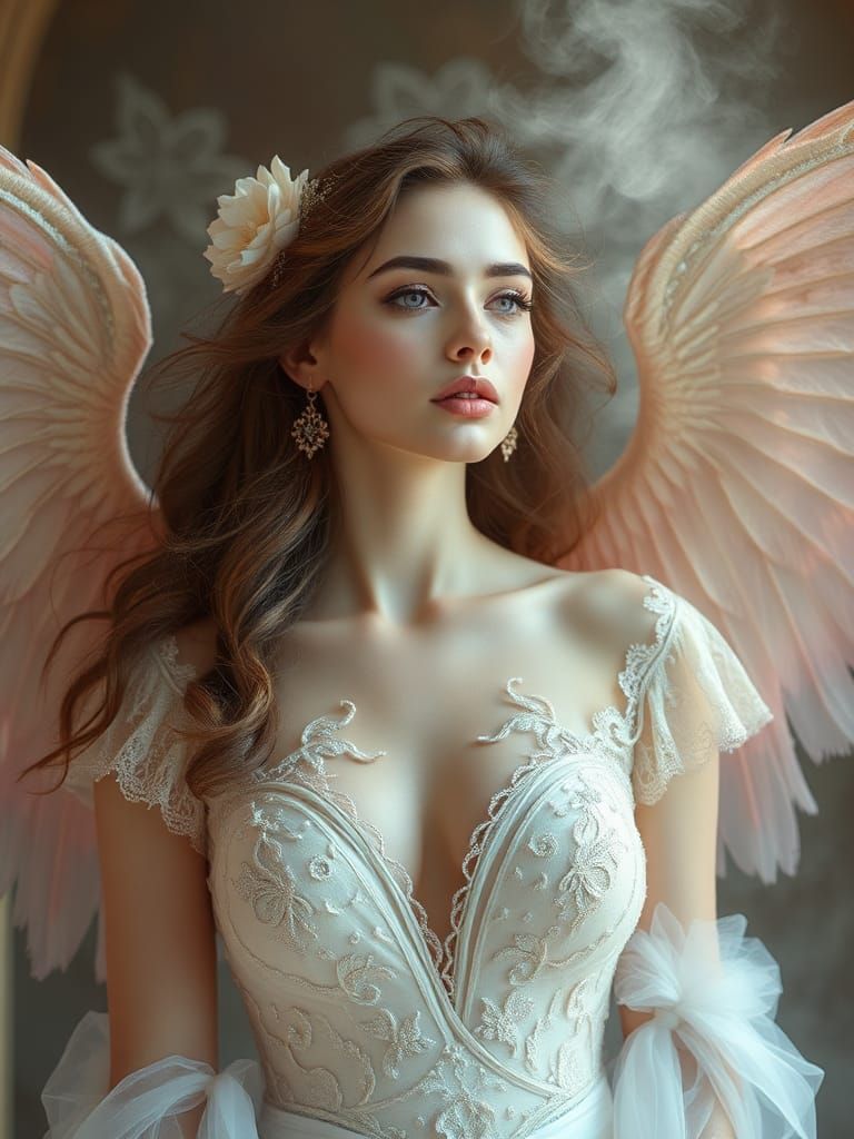 Ethereal Feminine Portrait of Delicate Beauty