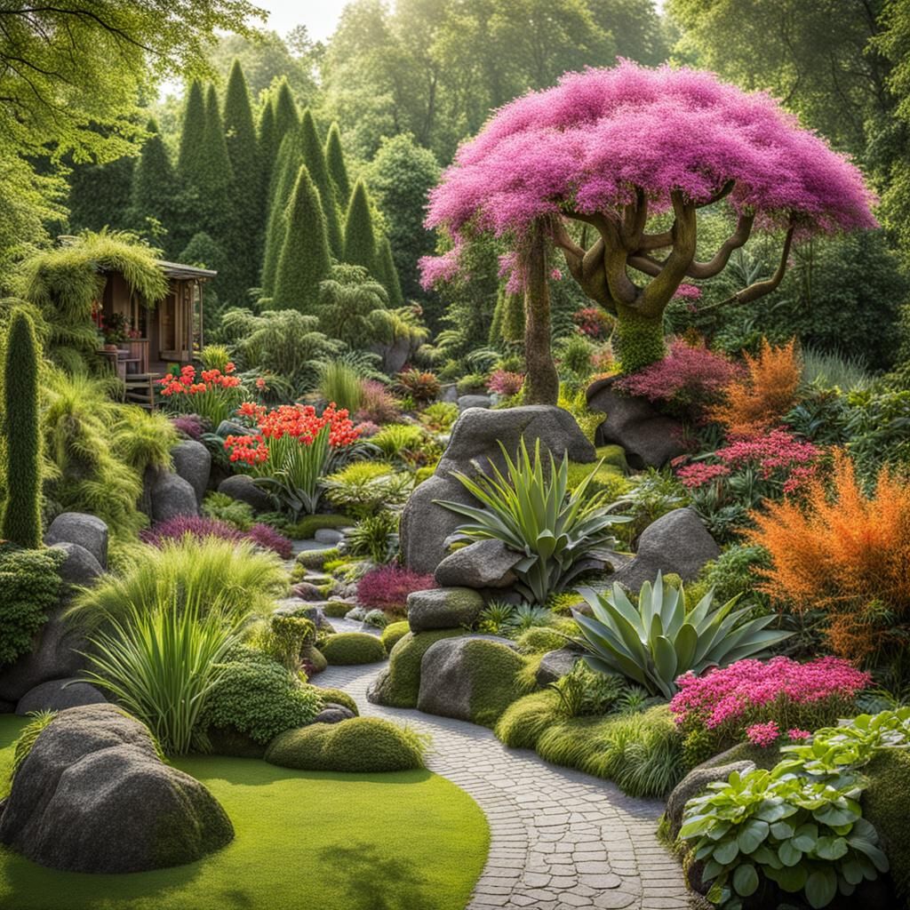 Exotic Garden AI Image