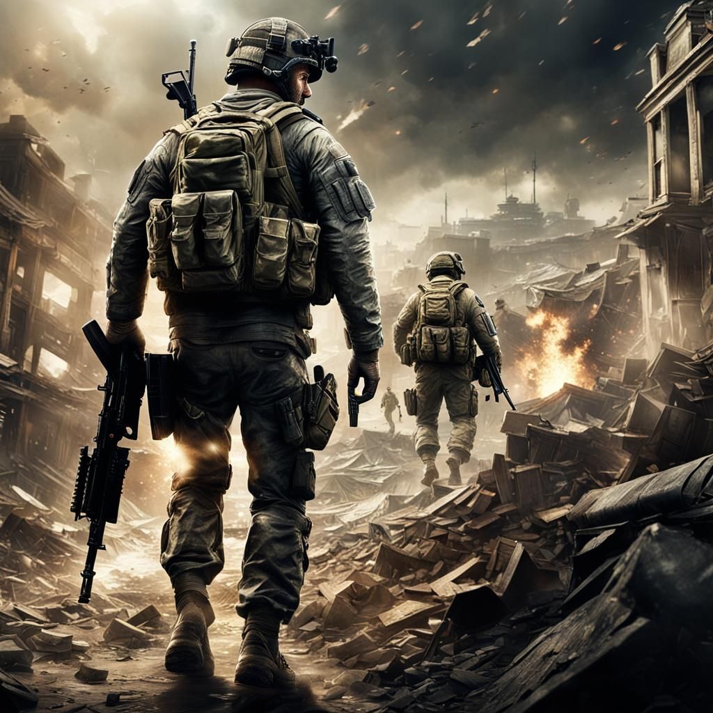 Hyperrealistic Call of Duty Inspired Scene