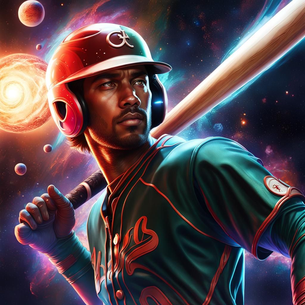 Baseball Player in Interplanetary Space: Cosmic Art