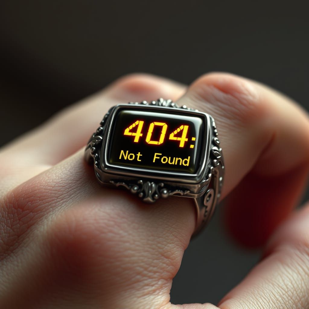 High-Tech Ring Displays Frustrating Error Message in Retro S...
