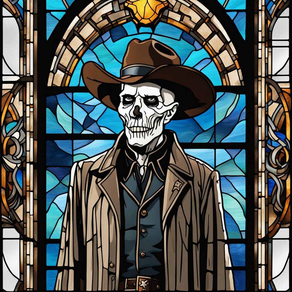 Stained Glass: Voldemort as Texas Ranger