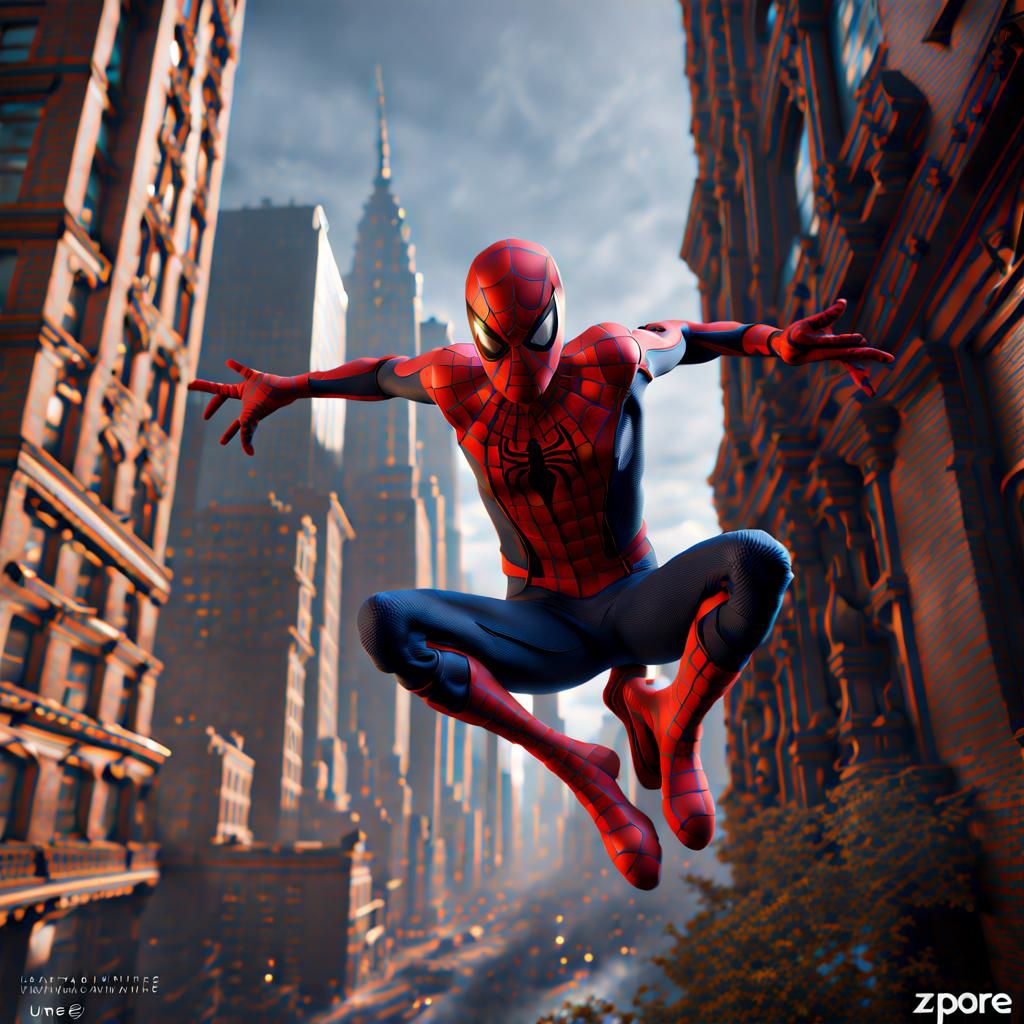 Detailed Matte Painting of Peter Parker