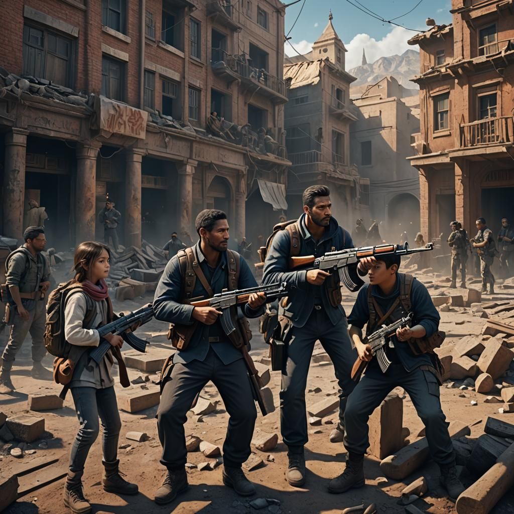 Instructor Teaching AK-47 Use: Fantasy Concept Art