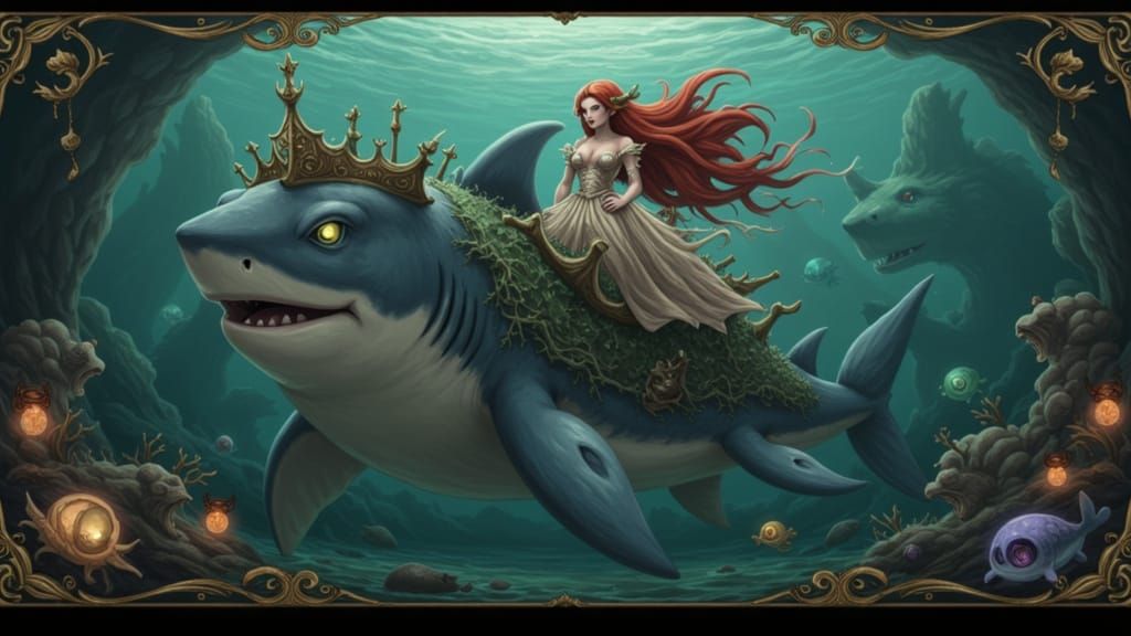 Regal Underwater Kingdom in Rococo Style