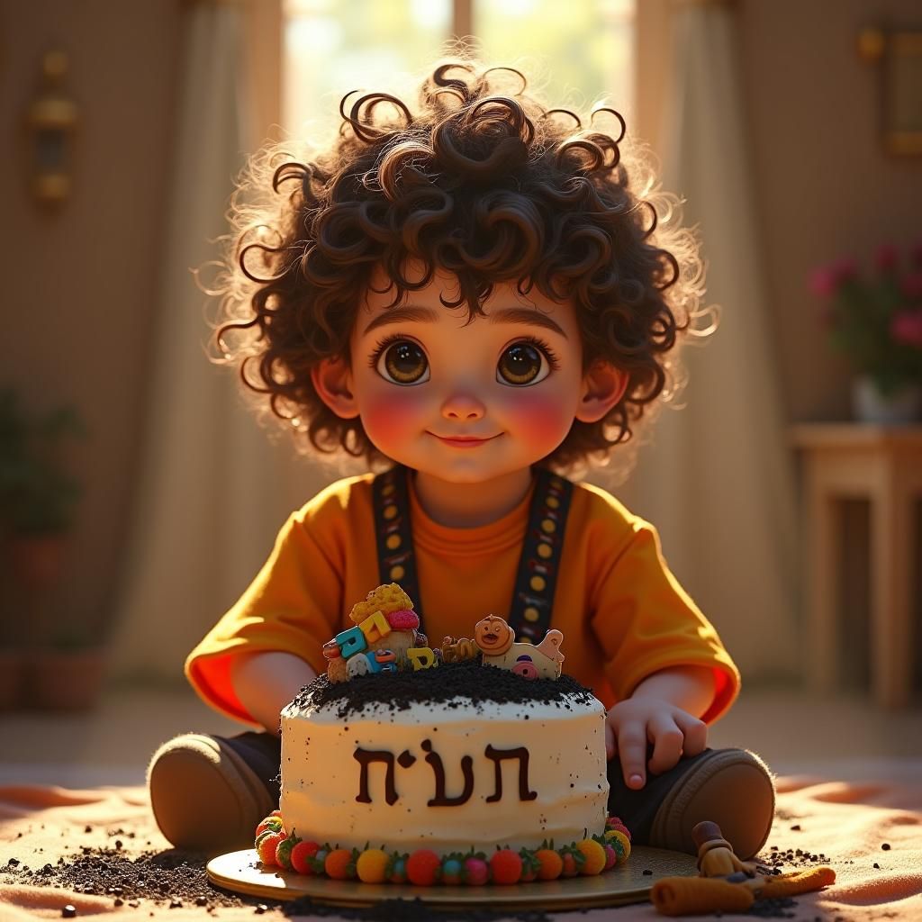 Ultra-Orthodox Boy with Charcoal: Hyperrealistic Digital Art