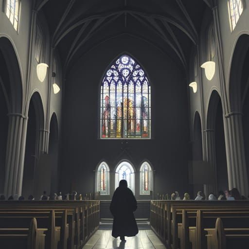 Jesus in Vibrant Anime Style Church Attire