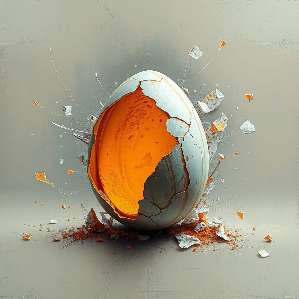 Epic Abstract Square Explosion in Digital Art