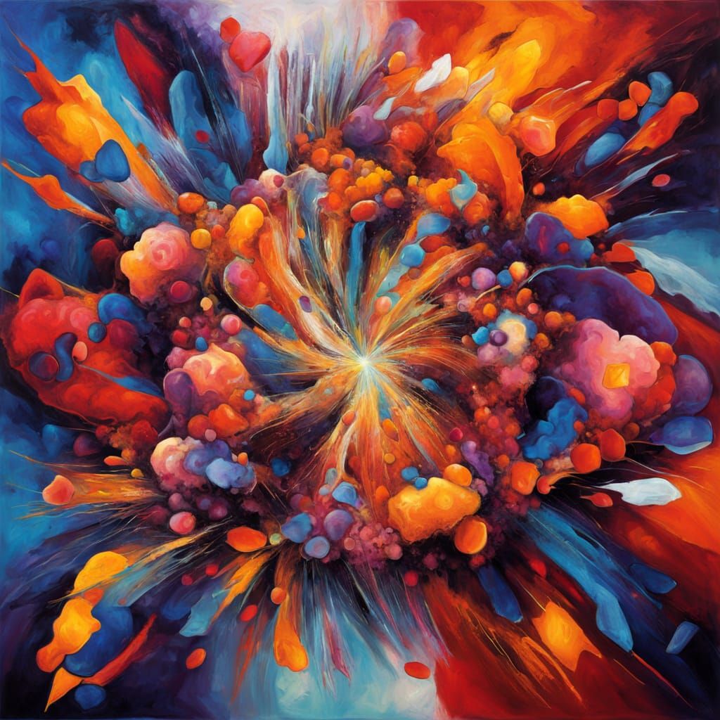 Vibrant Kaleidoscope Explosion in Abstract Art