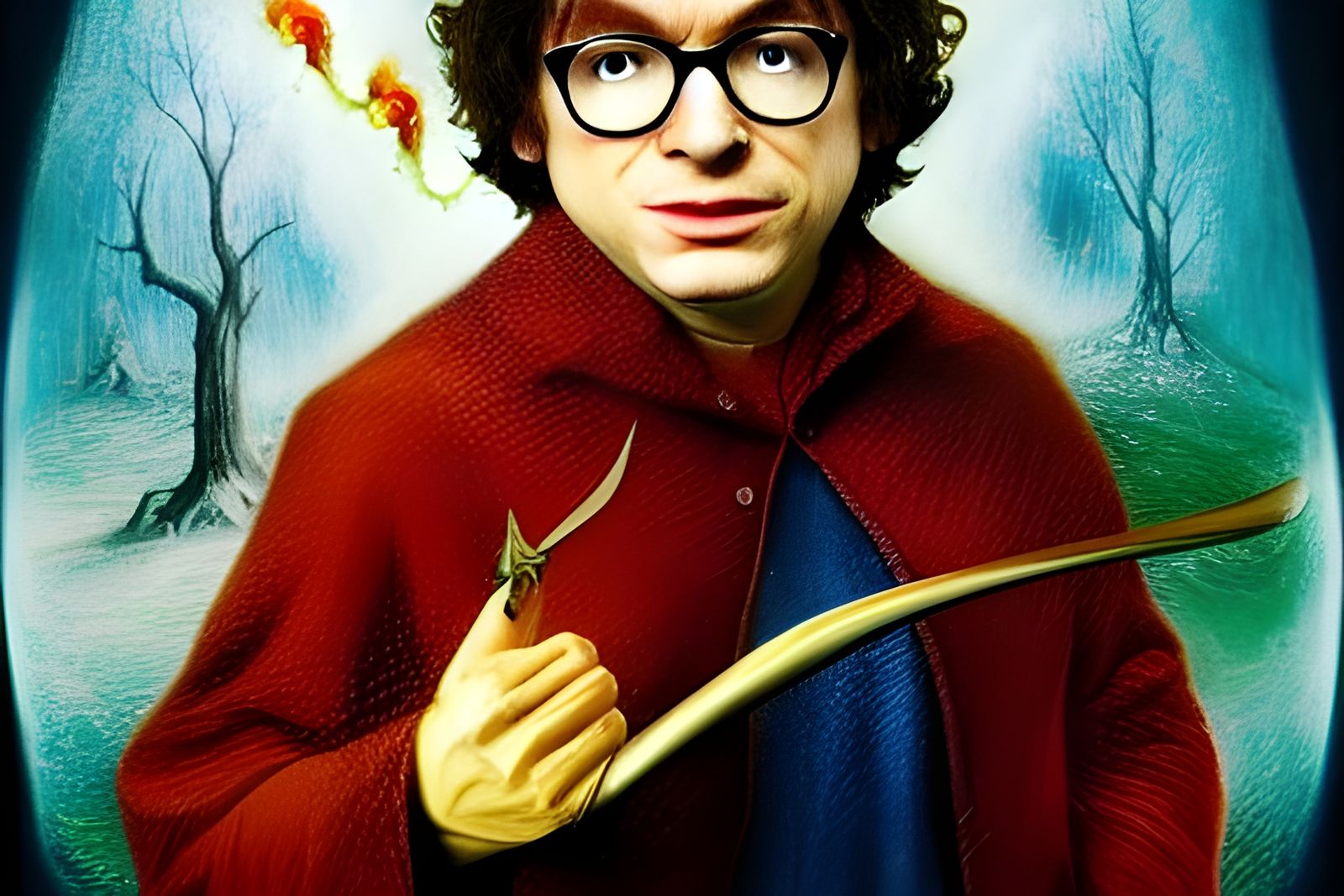 Austin Powers as Frodo, Photorealistic Digital Art