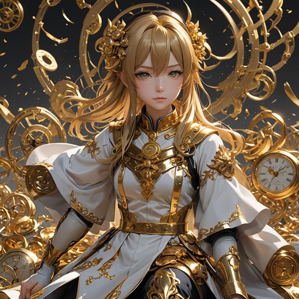 Time is Gold: Detailed 3D Anime Art