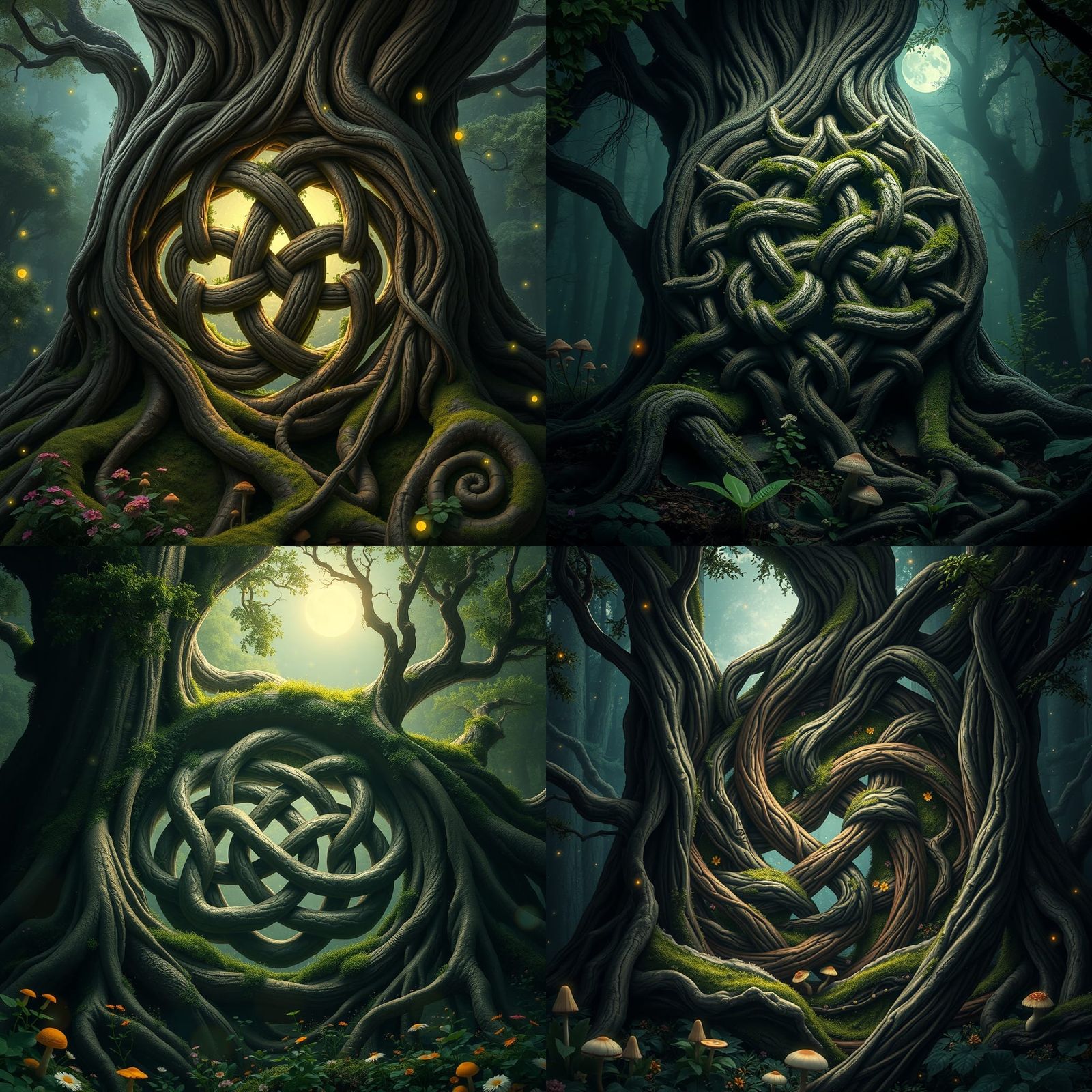 Enchanted Forest: Celtic Knot of Ancient Tree Roots