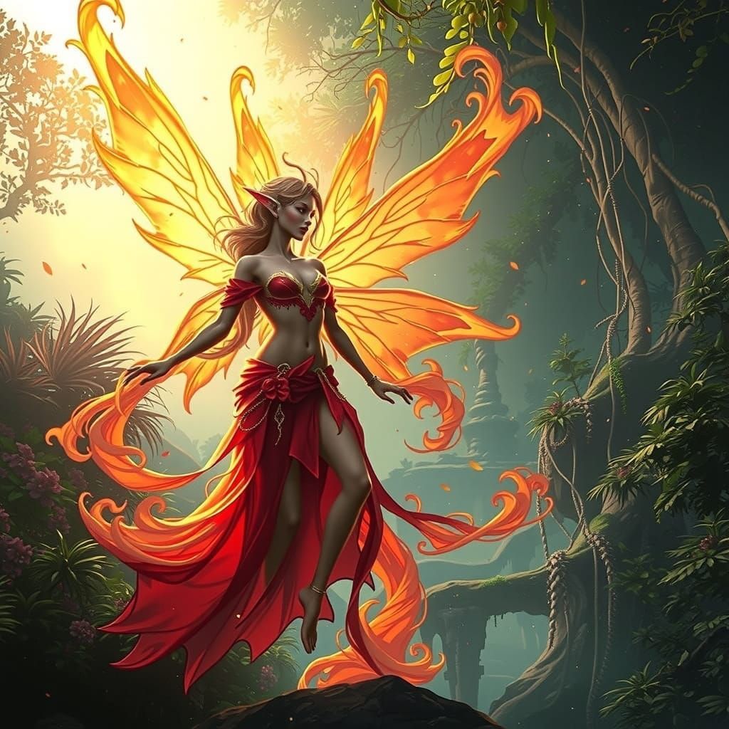 Carnal Fire Fairy in Legendscape Fantasy Land