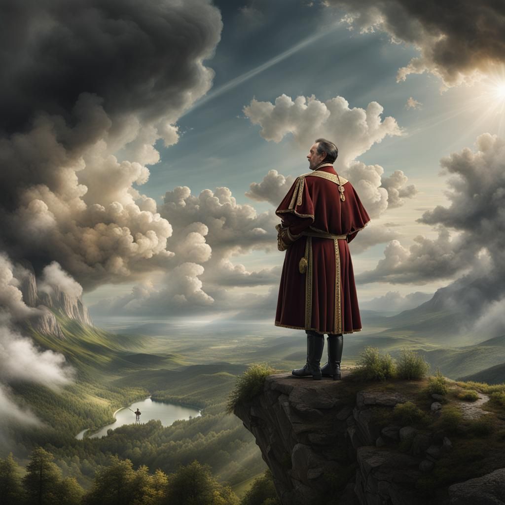Francis I Contemplates Summer Clouds: Digital Matte Painting