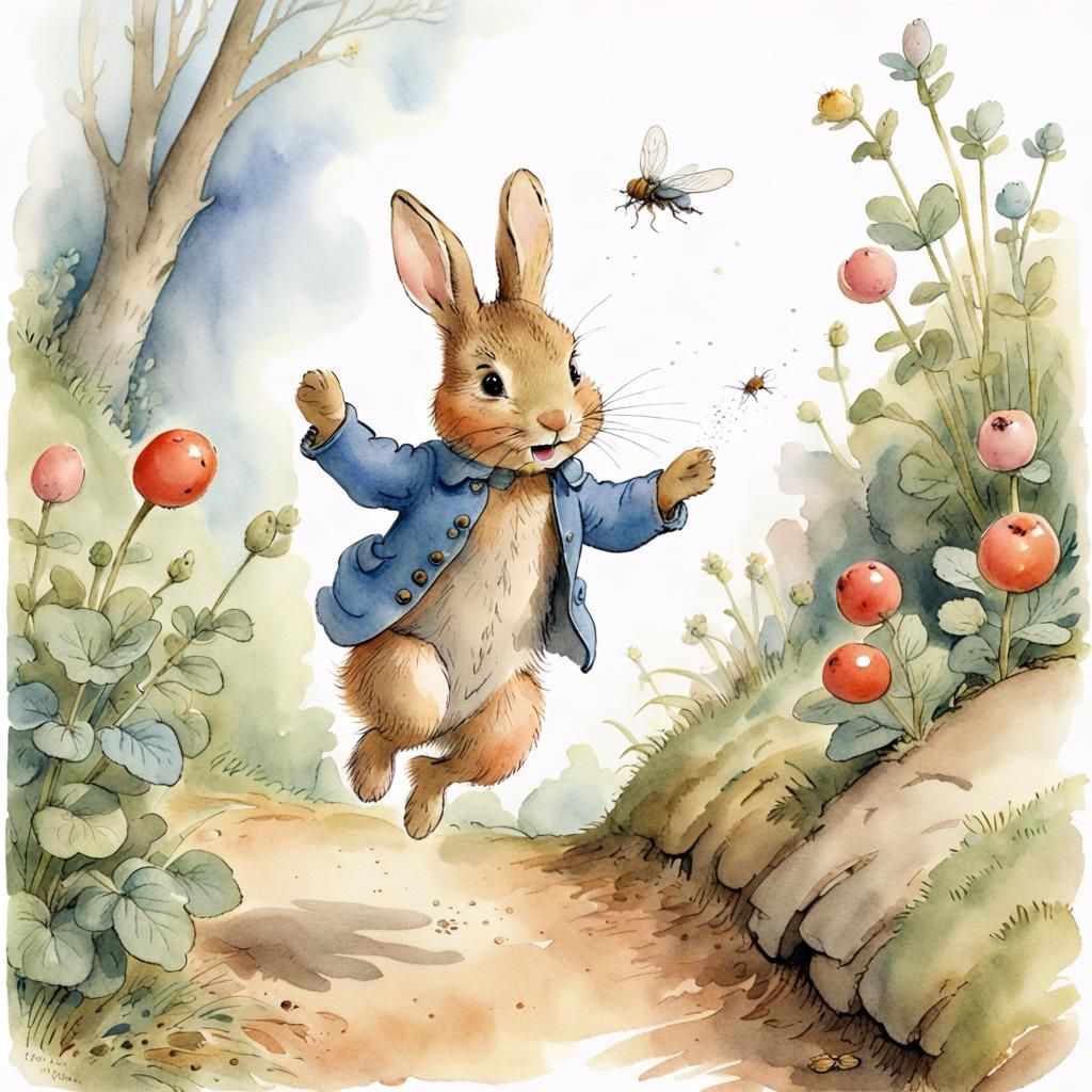 Little Peter Rabbit had a fly upon his nose (Real Cartoon XL...