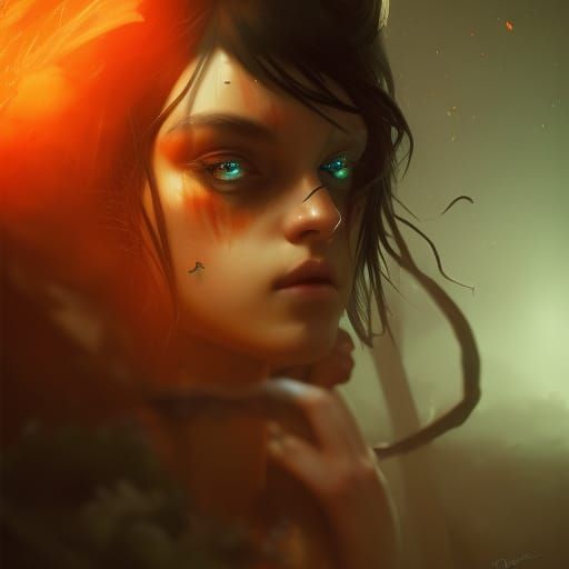 Cartoonish Pinup Girl with Ripped Leggings, Ultra-Detailed