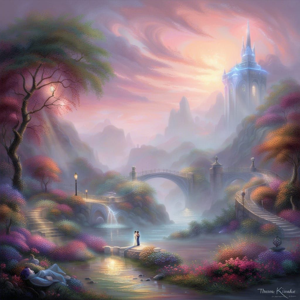 Futuristic Cosmic Fantasy: A Romantic Vision