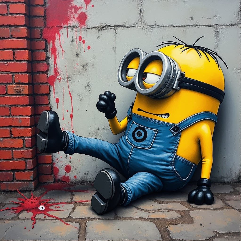 Dejected Minion Recovering on Brick Wall with Soldier Assist...