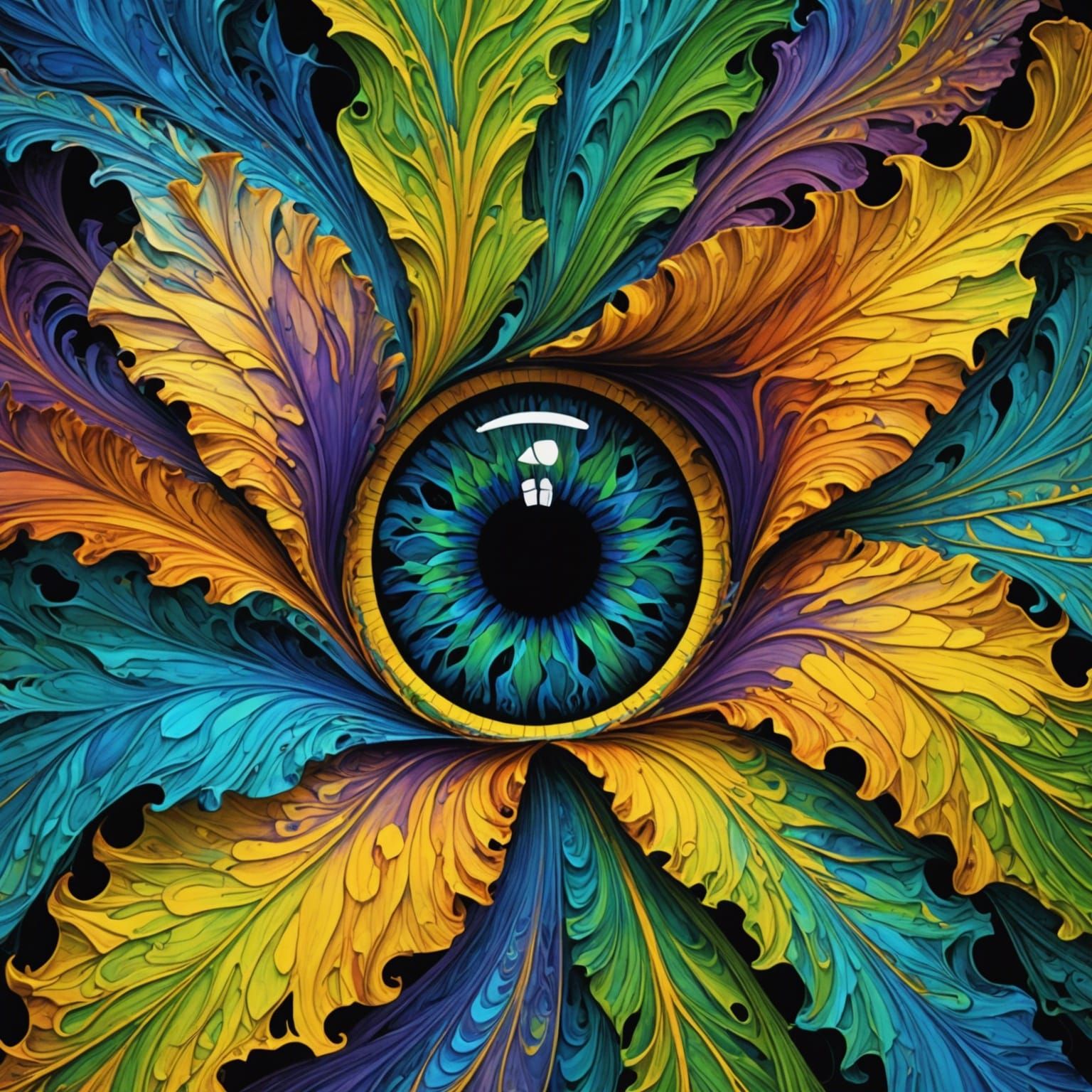 Earth Inside Human Eye: Digital Art in 3D