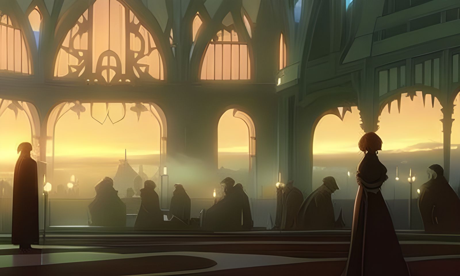 Anime Goth Edgar Allan Poe in Studio Ghibli Style