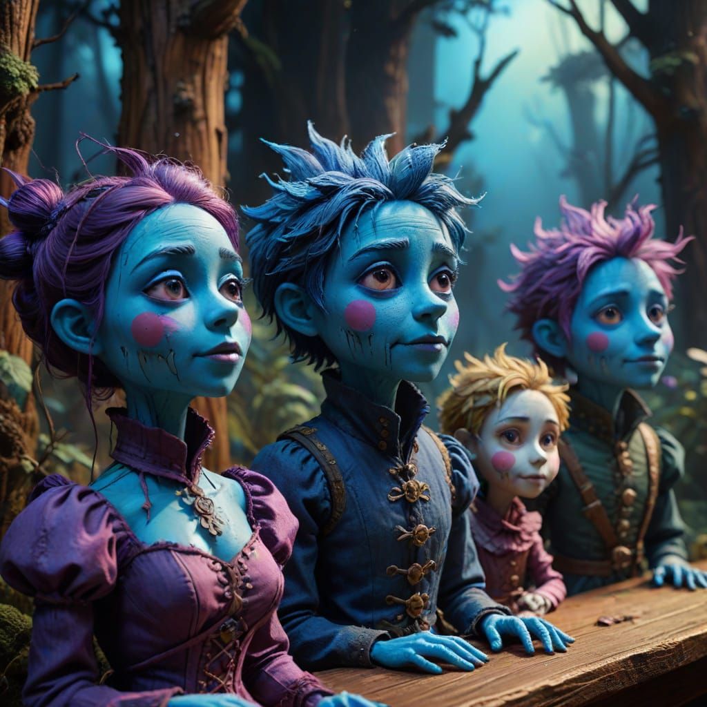 Ethereal Puppet Theatre under Quantum Dot Glow