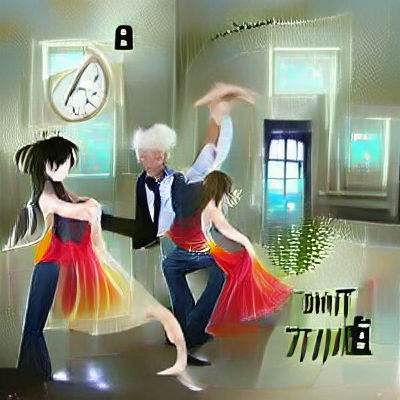 AI Interpretation of Dancing in Time