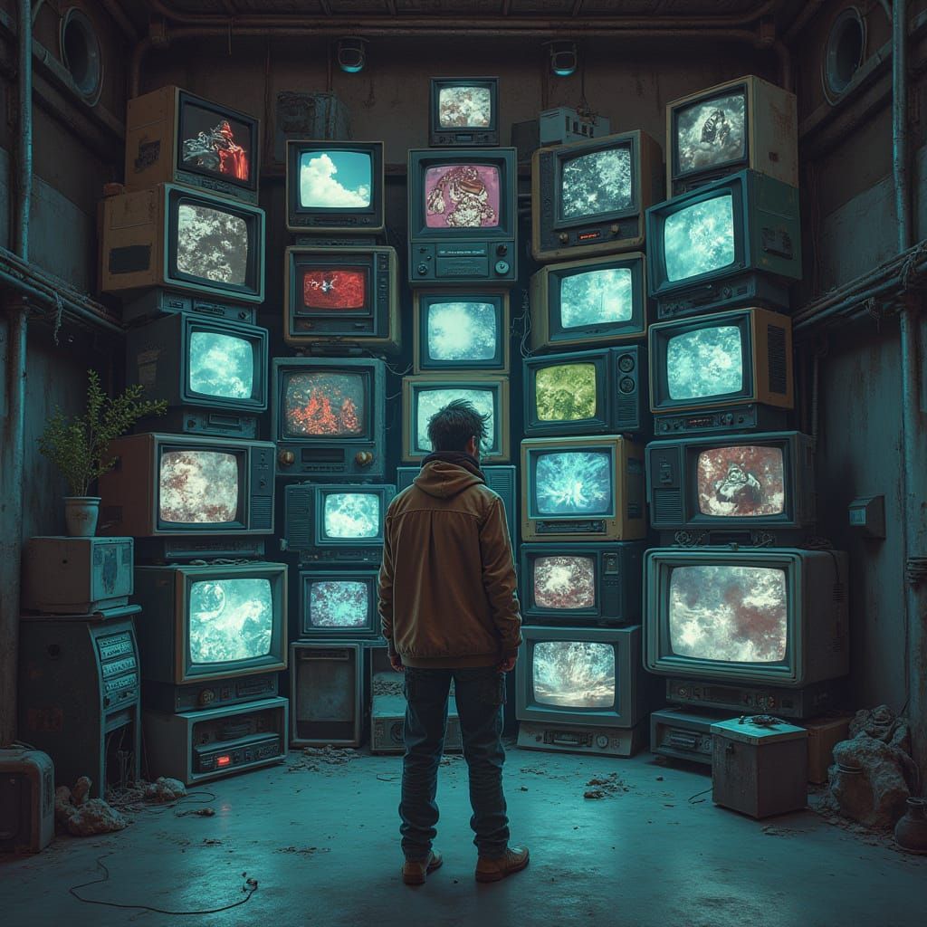 Vintage TVs Display Forgotten Memories in Retro-Futuristic S...